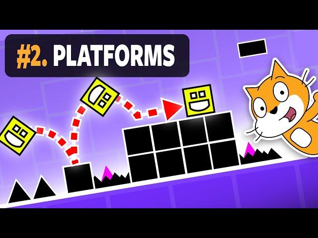 Geometry Dash #2 | Platform Collisions | Scratch Tutorial