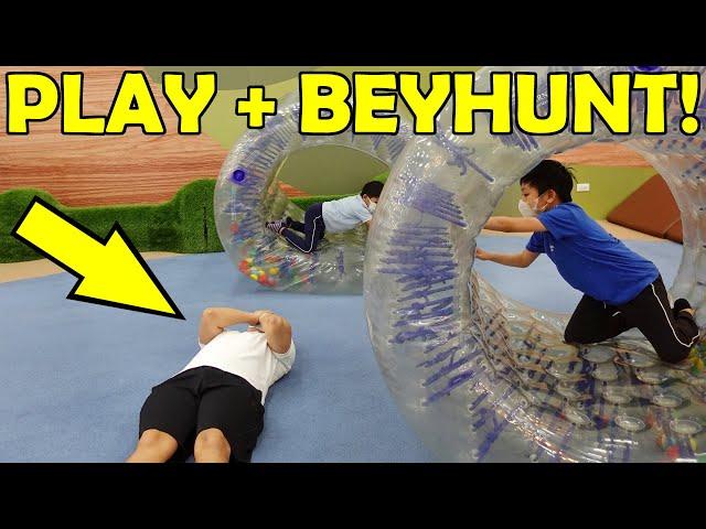 INDOOR PLAYGROUND + BEYHUNTING! Beyblade Hunting And Fun Educational Entertainment (Kidzooona)