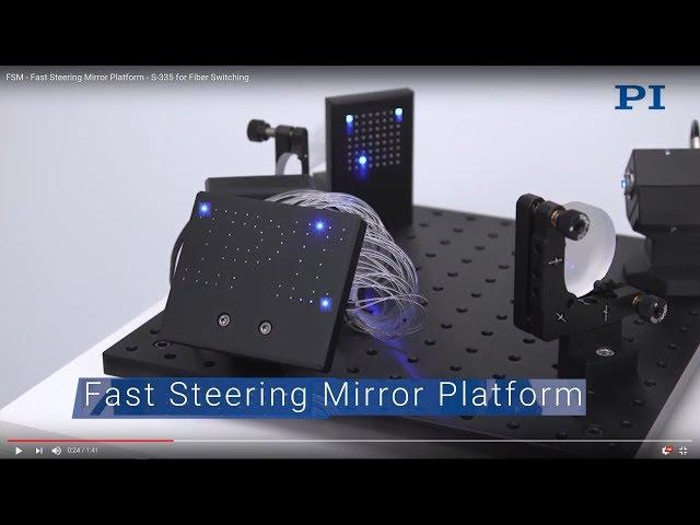 FSM - Fast Laser Beam Steering Mirror Platform - S-335 Piezo Mirror Mount for Fiber Switching