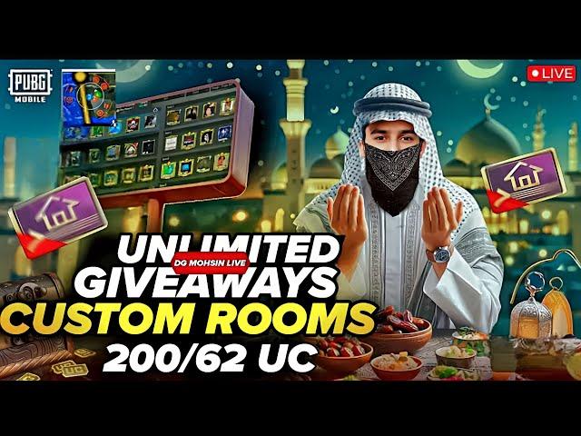 Live Custom Rooms Pubg Mobile 360 Uc Giveaways | Pubg Mobile | DG MOHSIN |