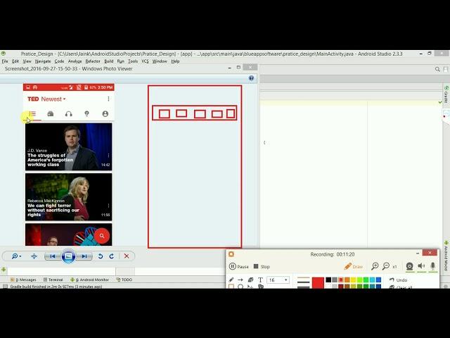 Day 3 Android app layout design practice - android tutorial for beginner
