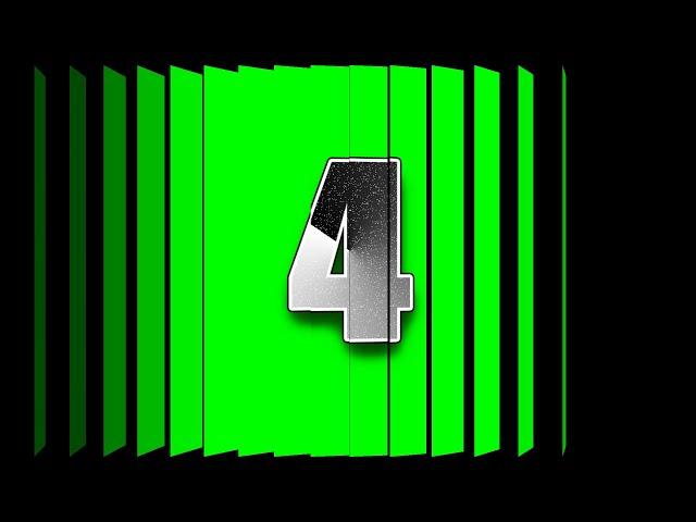 Blinds effect Countdown 10 - 1 Green screen | COPYRIGHT FREE
