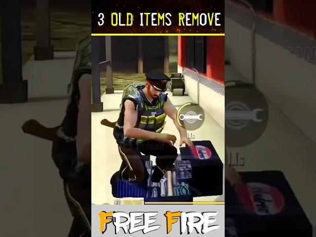 TOP 3 ITEMS REMOVE ! IN FREE FIRE GAME  #trending #freefire #youtube #viral #techdilwar