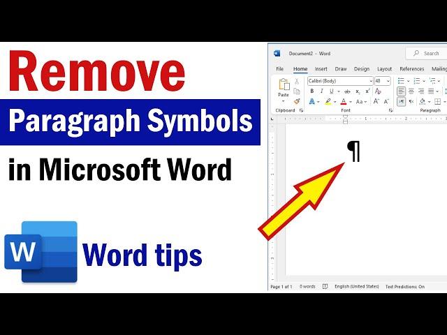 How to Remove Paragraph Symbols in Microsoft Word | How To  Turn Off The Paragraph Symbol in Word