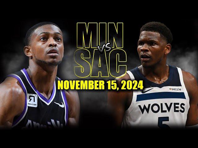 Minnesota Timberwolves vs Sacramento Kings Full Game Highlights - November 15 | 2024-25 NBA Season