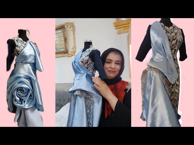 نیوتکنیک  خانم اشرفی یعنی کمترین برش پارچه و مدلسازی  مجدد لباس#خیاطی_اسان #fashion #fashionsewing