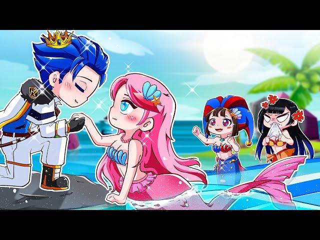 Mermaids Anna Compete for Handsome Prince Alex m‍️- Digital Circus x Gacha Club Animation