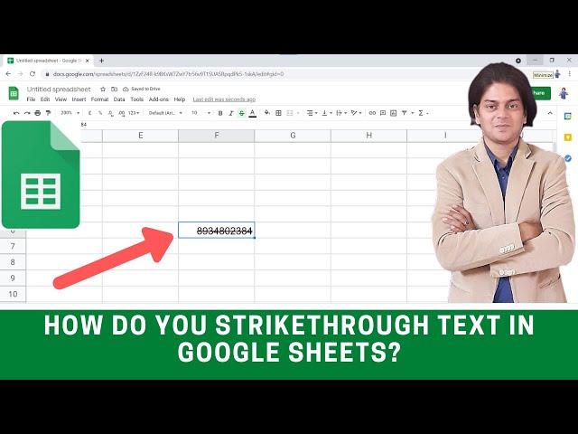 How do you strikethrough text in Google Sheets ?