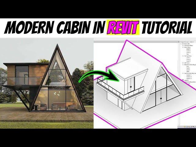 Modern A-Frame Cabin in Revit Tutorial | Easy Way