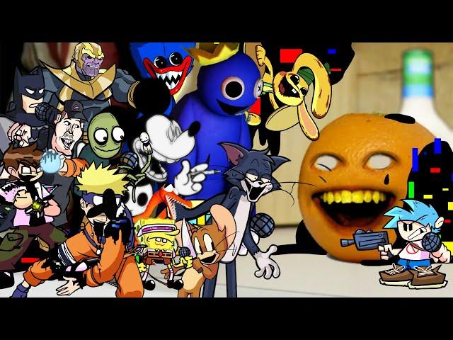 FNF Sliced But Everyone Sings it (Corrupted Annoying Orange but different characters sing)