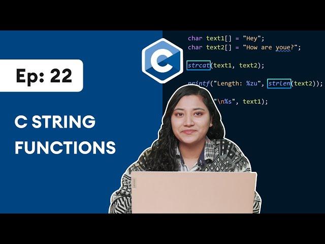 #22  C String Functions | C Programming For Beginners