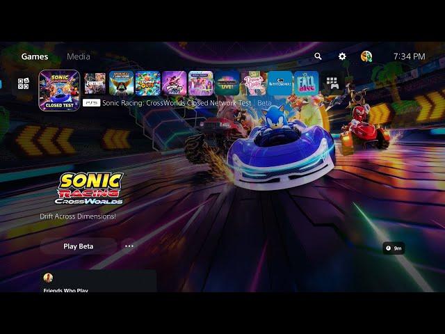 Sonic Racing: CrossWorlds PS5 Gameplay (Network Test Beta)