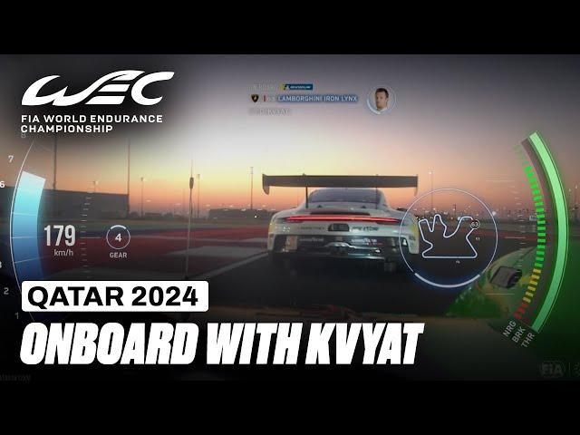 Onboard Lap Daniil Kvyat Lamborghini SC63 Hypercar I Qatar Airways Qatar 1812 KM I FIA WEC