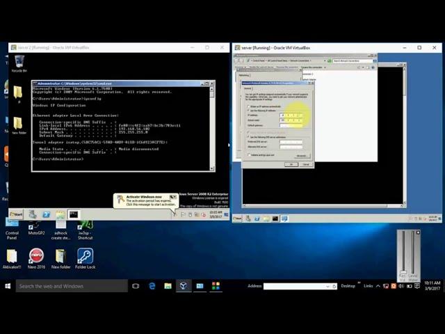 How to ping ip between two machine in virtual box