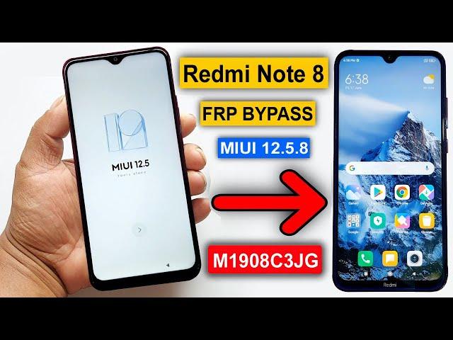 Redmi Note 8 Frp Bypass MIUI 12.5.8 (Without Pc) Redmi Note 8 MIUI 12.5.8 Google Account Remove 