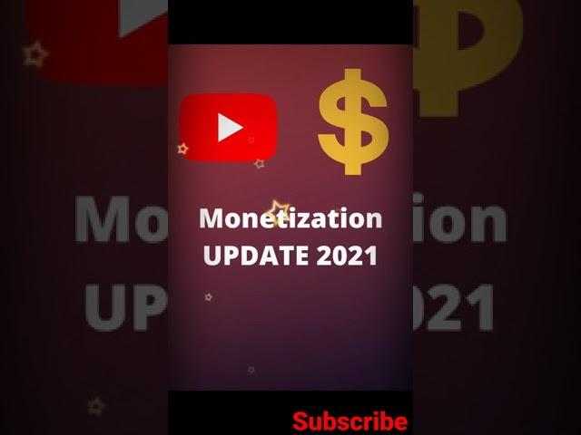 Youtube Monetization Update 2021 || #shorts  MNTechnoBuzz