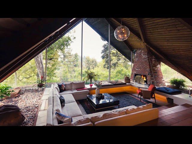 Inside an Abstract A-Frame Home in the Woods | Unique Spaces | Architectural Digest