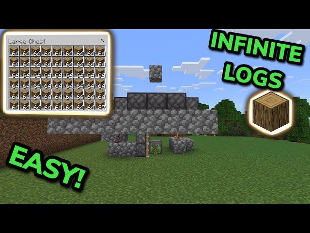 SIMPLE 1.21 AUTOMATIC TREE FARM TUTORIAL in Minecraft Bedrock (MCPE/Xbox/PS4/Nintendo Switch/PC)