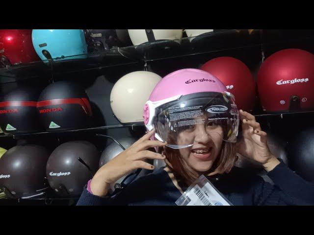 cargloss yrh hijab helm cewek  banget auto cantik