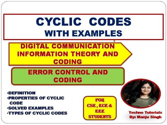 unit 5 L7.1 | Introduction to cyclic Codes  | Digital Communication | Information theory and coding