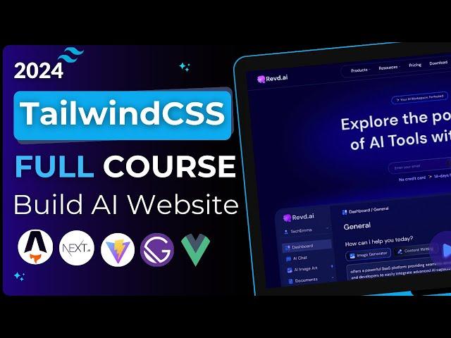 Tailwind CSS Full Course | Build an AI Saas Website