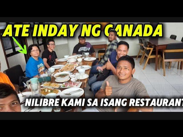 NILIBRE KAMI NI ATE INDAY FROM CANADA SA ISANG RESTAURANT