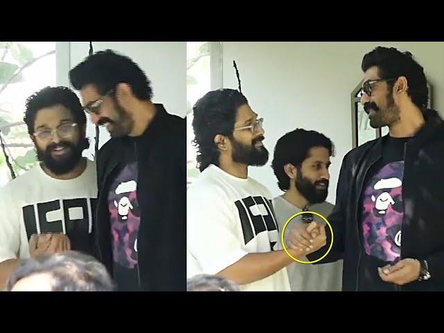 Rana Daggubati And Naga Chaitanya Visuals At Allu Arjun House | Daily Culture