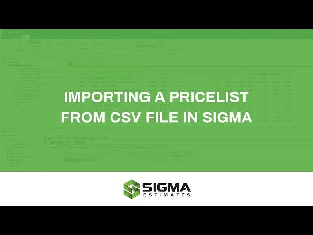 How to import a pricelist from CSV File in Sigma