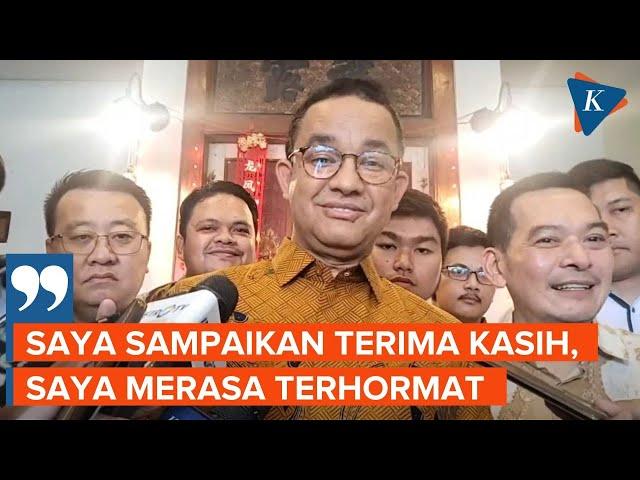 Anies Merasa Terhormat jika Diusung PDI-P di Pilkada Jakarta