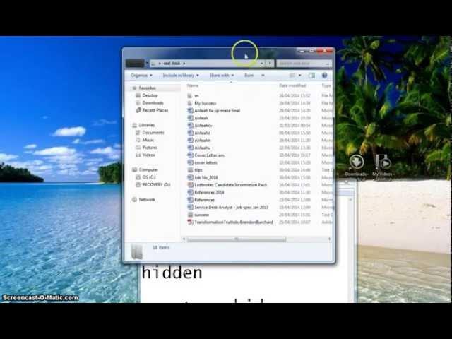 How to Make Hidden Files and Folders on Windows 7