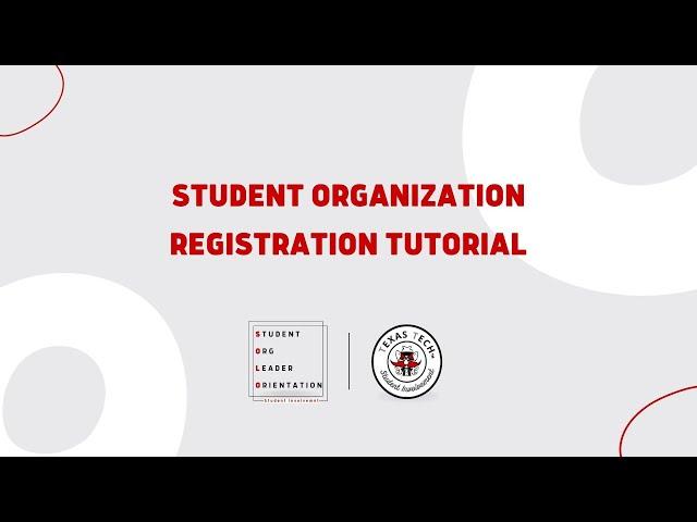 Student Org Re Registration Tutorial