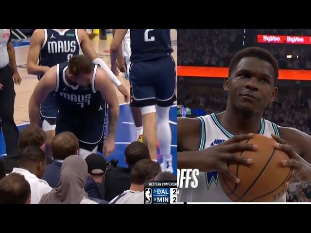 LUKA DONCIC MAD AT TEAMMATE AFTER ANTHONY EDWARDS CONTESTED HIM FOR OPEN DEEP THREE!