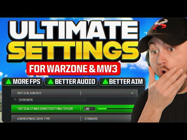 #1 BEST SETTINGS For WARZONE & MW3! (MAX FPS, Graphics, Audio & Controller Settings)