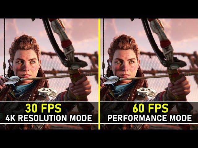 Horizon Forbidden West | PS5 | Resolution (30 FPS) vs Performance (60 FPS) | Graphics Comparison