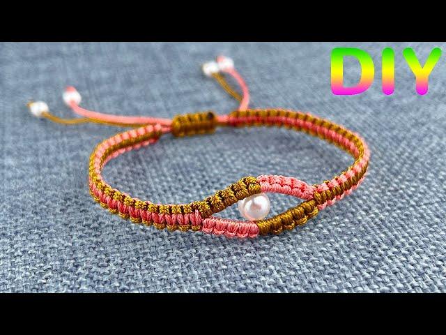 Easy Macrame Bracelet Eye Tutorial | Basic Knot Bracelet DIY Idea | Simple Bracelet for Beginners