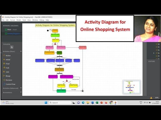 Activity Diagram for Online Shopping System | StarUML