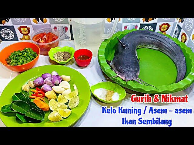 RESEP KELO KUNING / ASEM - ASEM IKAN SEMBILANG. BUATNYA MUDAH RASANE GURIH MANTUL