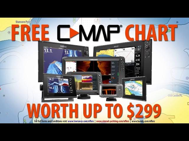 Get a FREE C-Map Chart when you purchase a qualifying B&G Unit