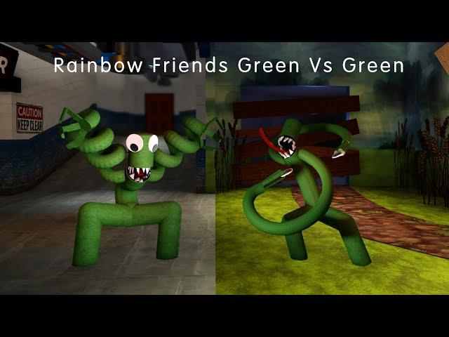 FNF Rainbow Friends Green Vs Green Sings Friends To Your End song | Roblox Rainbow Friends FNF mod