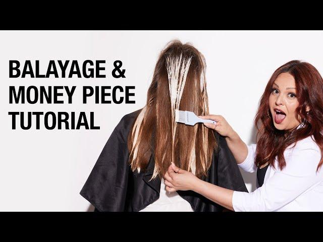 How to Balayage with Clay Lightener | Blonde Hair Painting Technique with Money Piece | Kenra Color