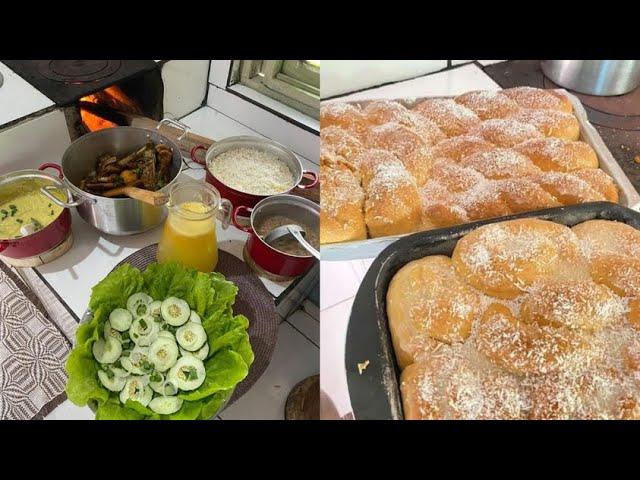 Cuidando e preparando um frango caipira para almoço/Frango com Pequi/ Melhor rosca doce que já fiz.