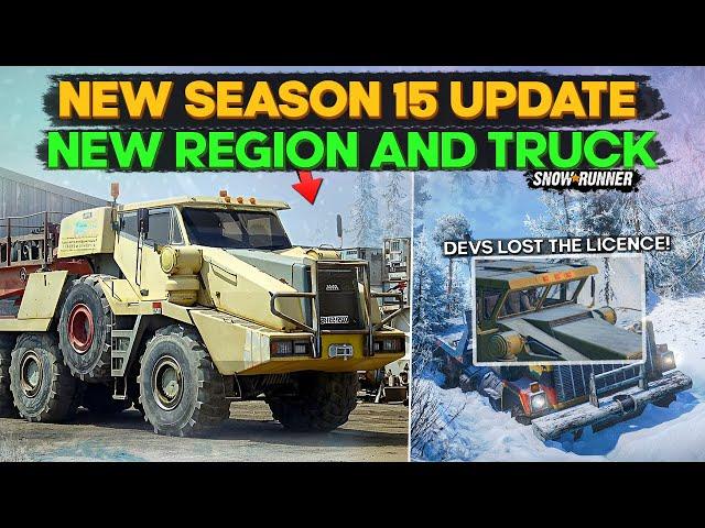 New Season 15 Update New Truck MOL TB800 in SnowRunner with New Winter Region