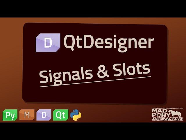 QtDesigner Signals and Slots