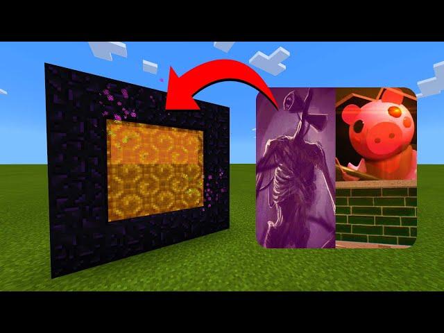 How To Make A Portal To The Roblox Piggy vs Siren Head Dimension in Minecraft!