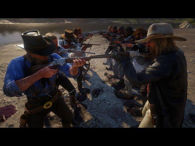 Team Arthur vs Team Dutch Part 2 Good Guys vs Bad Guys Red Dead Redemption 2 NPC Battles