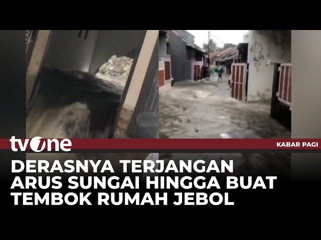 Tidak Kuat Menahan Debit Air Tembok Rumah Warga di Depok Jebol | Kabar Pagi tvOne