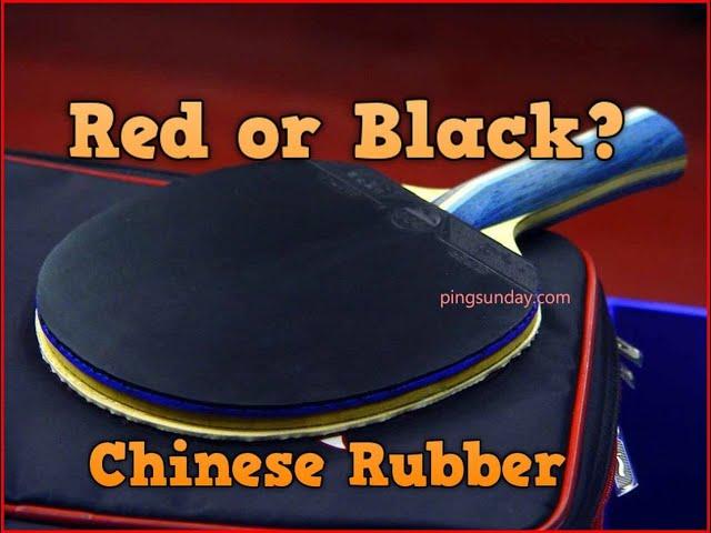 Difference Between Red and Black Table Tennis Rubbers?