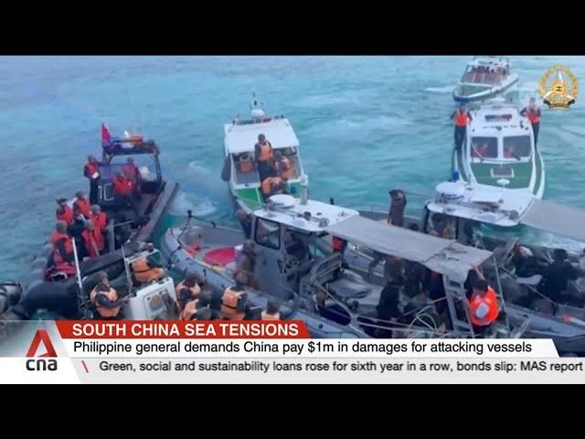 South China Sea dispute: Philippine general demands China pay US$1m in damages for attacking vessels