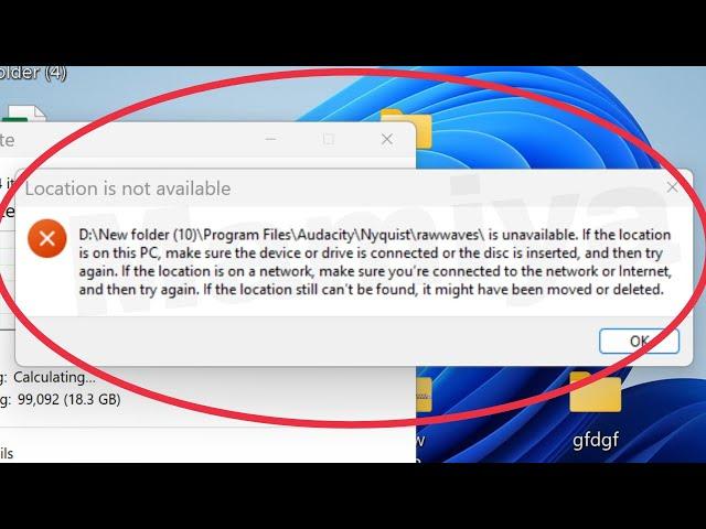 Pc Fix Location is not available | Item is unavailable. If the location is on this pc... problem