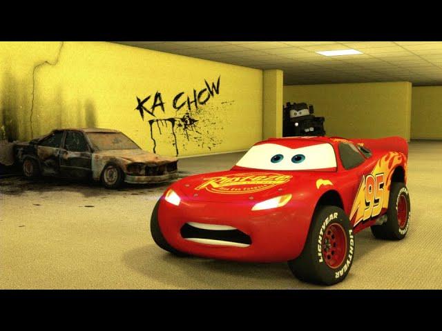 Zombie Cars Vs Lightning McQueen in the Backrooms  Found Footage Security Camera